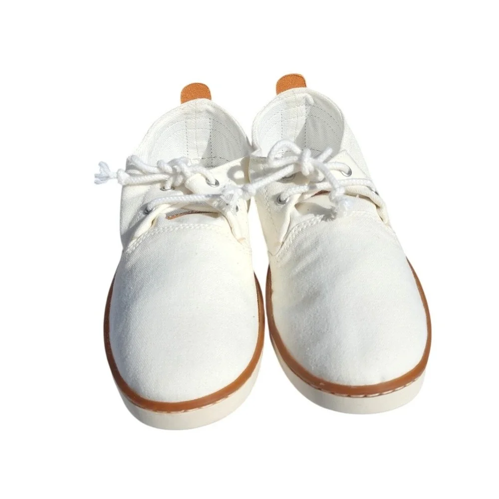 Timberland Mens White Canvas Boat Shoes Sneakers TB0A6CNJET7 Size 7.5W